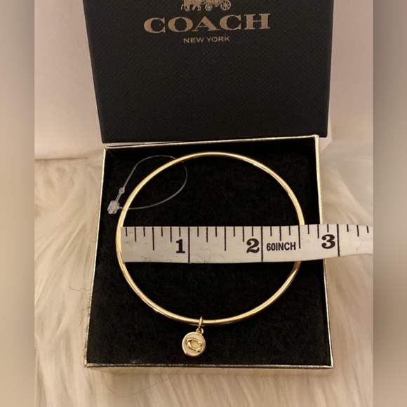 Coach NWOT “C” Charm Bangle Bracelet - Picture 3 of 9
